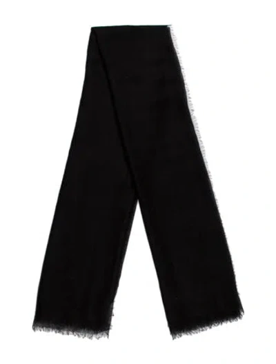 Pre-owned Giorgio Armani Cashmere Scarf W/ Tags In Black
