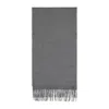 Giorgio Armani Cashmere Scarf With Delicate Fringes In Gray