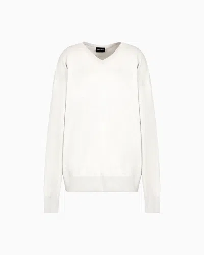 Giorgio Armani Cashmere, Silk And Hemp V-neck Jumper