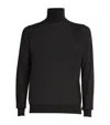 Giorgio Armani Cashmere-silk Rollneck Sweater In Black