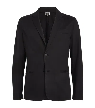 Giorgio Armani Cashmere Single-breasted Blazer In Black