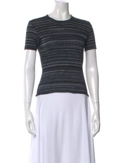 Pre-owned Giorgio Armani Cashmere Striped T-shirt In Purple