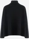 Giorgio Armani High Neck Cashmere Sweater With Dropped Shoulders In Black