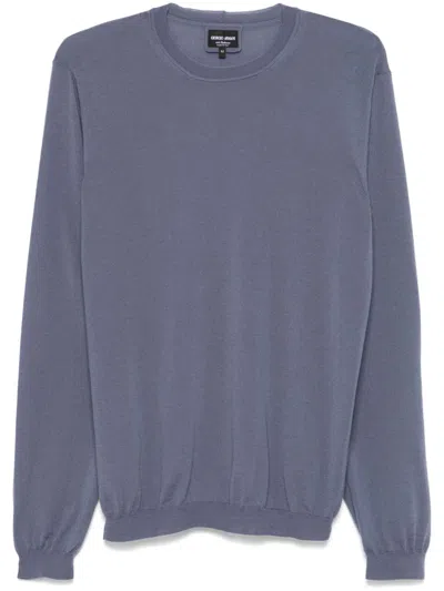 Giorgio Armani Cashmere Sweater In Blue
