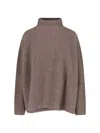Giorgio Armani Relaxed-fit Beige Knit Sweater With Timeless Design In Brown