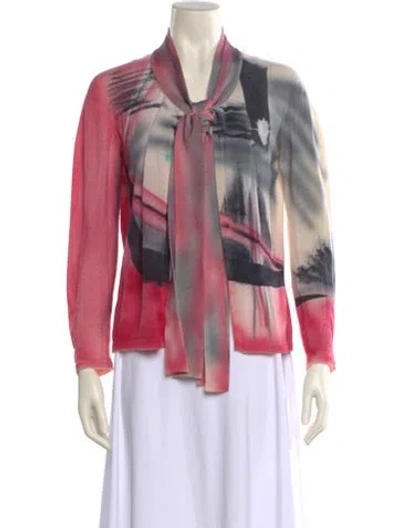 Pre-owned Giorgio Armani Cashmere Tie-dye Print Sweater In Multi