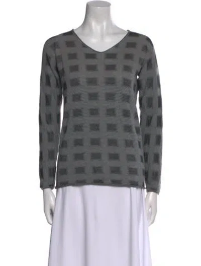 Pre-owned Giorgio Armani Cashmere Tie-dye Print T-shirt In Gray