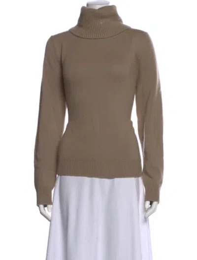 Pre-owned Giorgio Armani Cashmere Turtleneck Sweater In Black