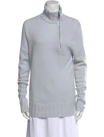 Pre-owned Giorgio Armani Cashmere Turtleneck Sweater In Blue