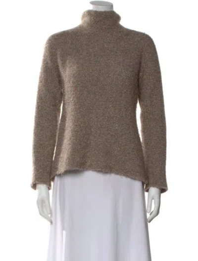 Pre-owned Giorgio Armani Cashmere Turtleneck Sweater In Neutral
