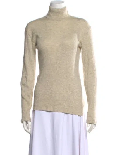 Pre-owned Giorgio Armani Cashmere Turtleneck Sweater In Neutral