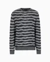 Giorgio Armani Cashmere, Viscose And Silk-blend Jacquard Crew-neck Jumper In Grey