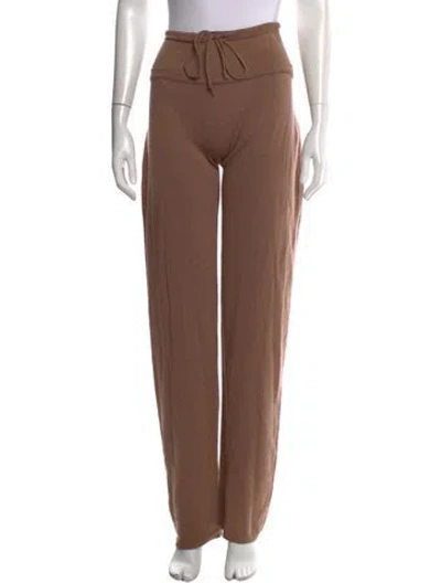 Pre-owned Giorgio Armani Cashmere Wide Leg Pants W/ Tags In Brown