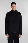 Giorgio Armani Cashmere-blend Zip-up Jacket In Black