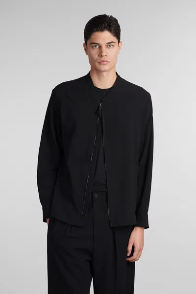 Giorgio Armani Casual Jacket In Black Wool