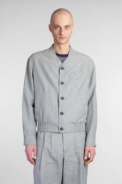 Giorgio Armani Casual Jacket In Green Viscose