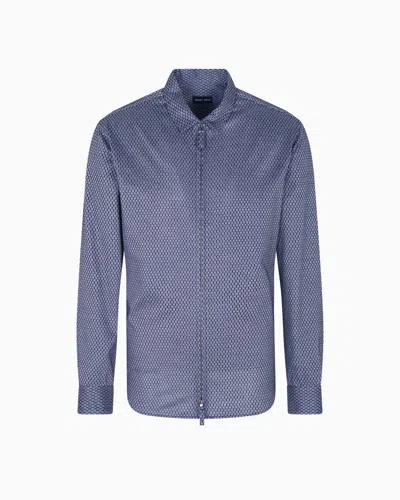 Giorgio Armani Casual Shirts In Blue