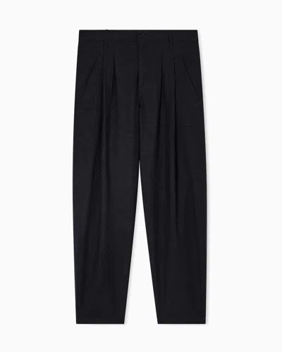 Giorgio Armani Casual Trousers In Gray