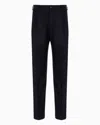Giorgio Armani Casual Trousers In Navy Blue