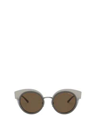 Giorgio Armani Sunglasses In Beige/blue/gunmetal Top