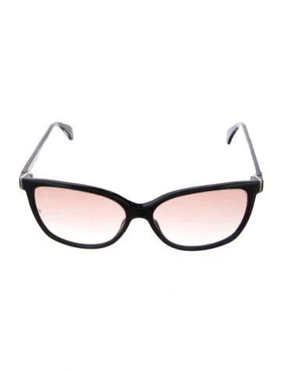Pre-owned Giorgio Armani Cat-eye Gradient Sunglasses In Black