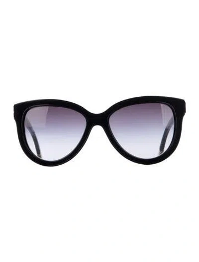 Pre-owned Giorgio Armani Cat-eye Gradient Sunglasses In Black