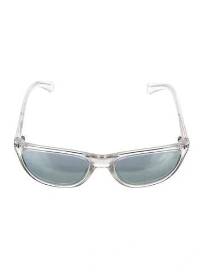 Pre-owned Giorgio Armani Cat-eye Mirrored Sunglasses In Transparent