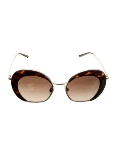 Pre-owned Giorgio Armani Cat-eye Tinted Sunglasses In Brown