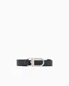Giorgio Armani Ceinture En Cuir Grainé In Black