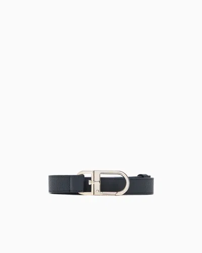 Giorgio Armani Ceinture En Cuir Grainé In Black