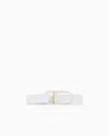Giorgio Armani Ceinture En Cuir Grainé In White