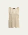 Giorgio Armani Chain-necklace Scoop-neck Shiny Viscose Jersey Tank Top In Gold