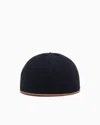 Giorgio Armani Chapeau Cagoule En Laine Vierge Et Cachemire In Black