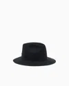 Giorgio Armani Chapeau En Chanvre Et Coton In Black