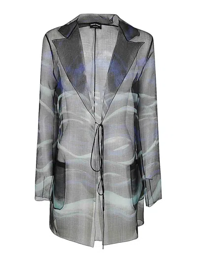 Giorgio Armani Printed Jacket In Multicolour