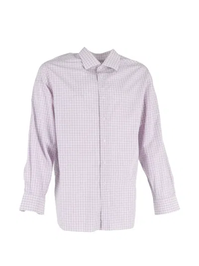 Pre-owned Giorgio Armani Check-pattern Long-sleeve Shirt In White