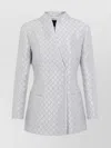 Giorgio Armani Sequin-embellished Blazer In Grey