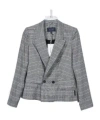 Giorgio Armani Checked Suit Coat In Gray