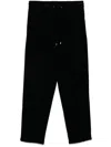 Giorgio Armani Chenille Drawstring Trousers In Blue