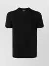 Giorgio Armani Blue Cotton T-shirt In Black