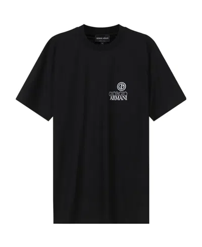 Giorgio Armani Chest Logo-print T-shirt In Black
