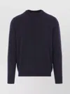 Giorgio Armani Chevron Pattern Long Sleeve Wool Blend Sweater In Black