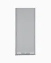 Giorgio Armani Chevron Jacquard Wool Scarf In Grey