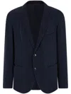 Giorgio Armani Chevron-pattern Blazer In Blau