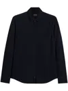 Giorgio Armani Chevron-pattern Shirt In Black