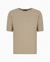 Giorgio Armani Chevron Virgin Wool, Crew-neck Jumper In Beige