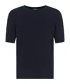 Giorgio Armani Chevron Virgin Wool, Crew-neck Jumper In Black