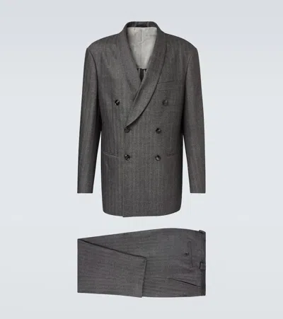 Giorgio Armani 锯齿花纹羊毛与羊绒混纺西装套装