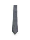 Giorgio Armani Chevron-patterned Silk Tie In Green