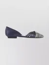 Giorgio Armani Chic Pointed Toe Ballerina Flats In Blue